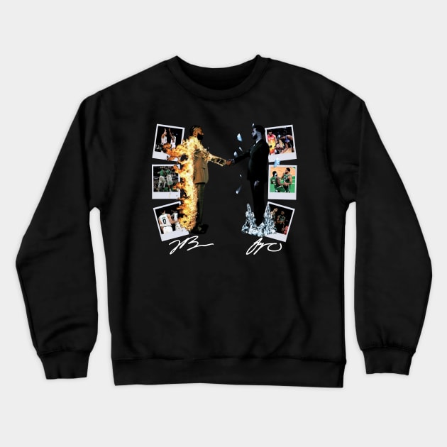 Jaylen Brown and Jayson Tatum Fire and Ice Vintage Crewneck Sweatshirt by rattraptees